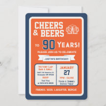 Sports Bar Birthday Cheers and Beers to 90 Years