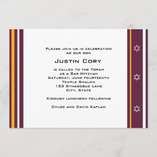 Sports Bar Mitzvah Invitation Redskins Football