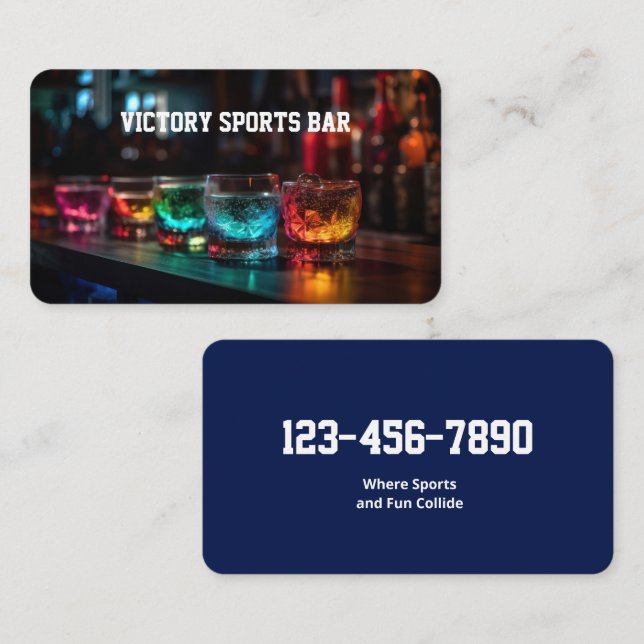 🏀 Sports Bar Visitenkarte (Vorne/Hinten)