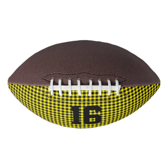 Sports Black Gold Karo Team NUMMER Age Football (Vorderseite)