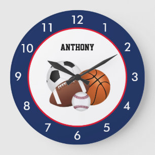 Sports Blue Custom Grand Horloge