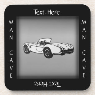 Sports Car Man Cave Achterbahn mit individuellem T Getränkeuntersetzer