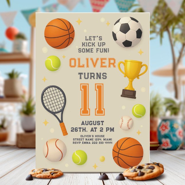 Sports Champion Birthday Party Einladung (Von Creator hochgeladen)