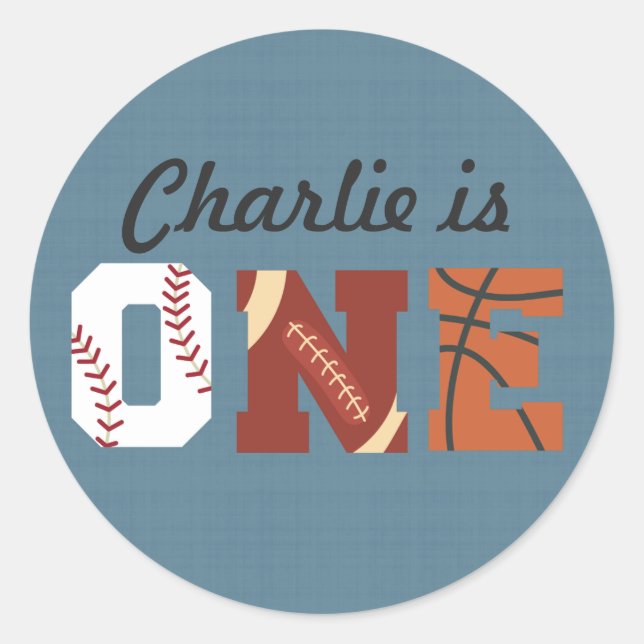 Sports d'anniversaire, Sticker rond classique (Devant)