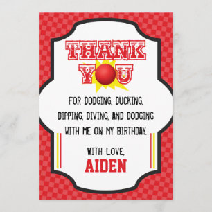 Sports du carte de remerciements   d'anniversaire