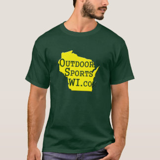 Sports en plein air le Wisconsin - T-shirt jaune