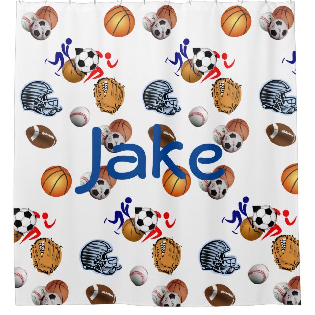 Sports enfants rideaux douche Jake (Devant)