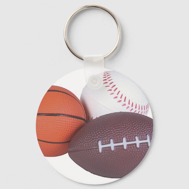 Sports Fan Gifts Basketball Baseball Football Schlüsselanhänger (Vorderseite)