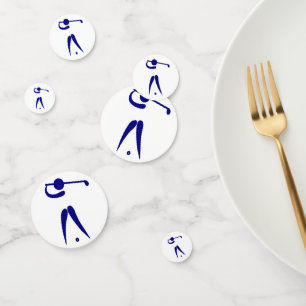 Sports Golf Player Blue Logo Table Confetti Konfetti