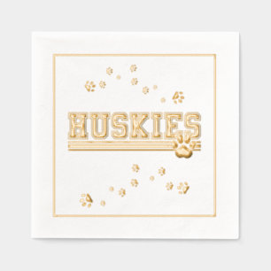 Sports Huskies Servietten Mit Folie