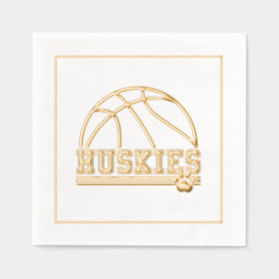 Sports Huskies  Servietten Mit Folie