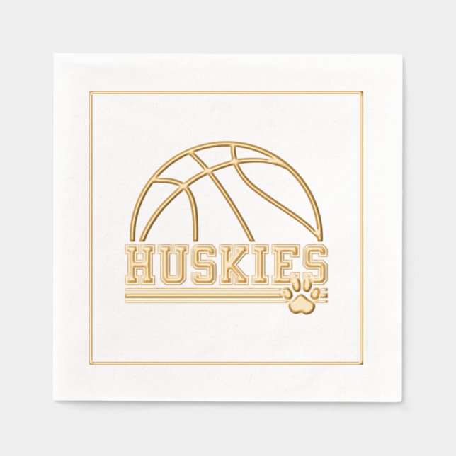 Sports Huskies  Servietten Mit Folie (Vorderseite)