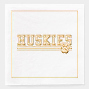 Sports Huskies  Servietten Mit Folie
