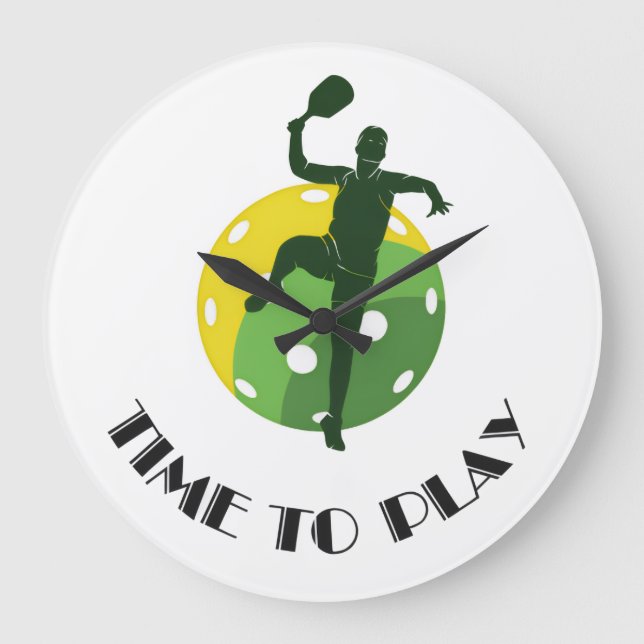 Sports Infusion Pickleball-Inspired Große Wanduhr (Vorderseite)