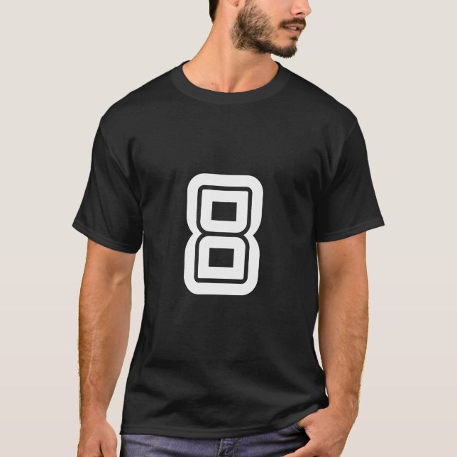 Sports Jersey Favorite Lucky Number #8 T-Shirt (Vorderseite)