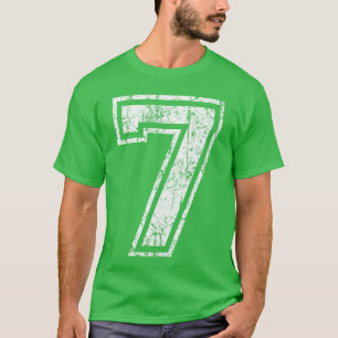 Sports-Jersey-Grunge-Nummer 7 Faneam-Spieler-Gebur T-Shirt