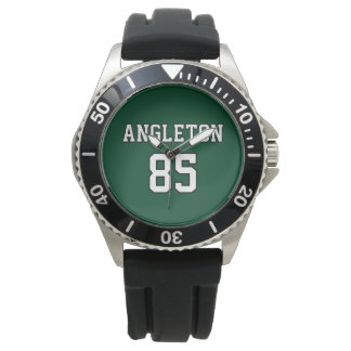 Sports Jersey Inspired Custom Name Number Armbanduhr