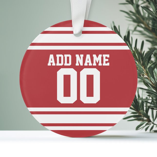 Sports Jersey mit Ihrem Namen und Ihrer Nummer Ornament (Personalized Ornament - Sports Jersey Theme)