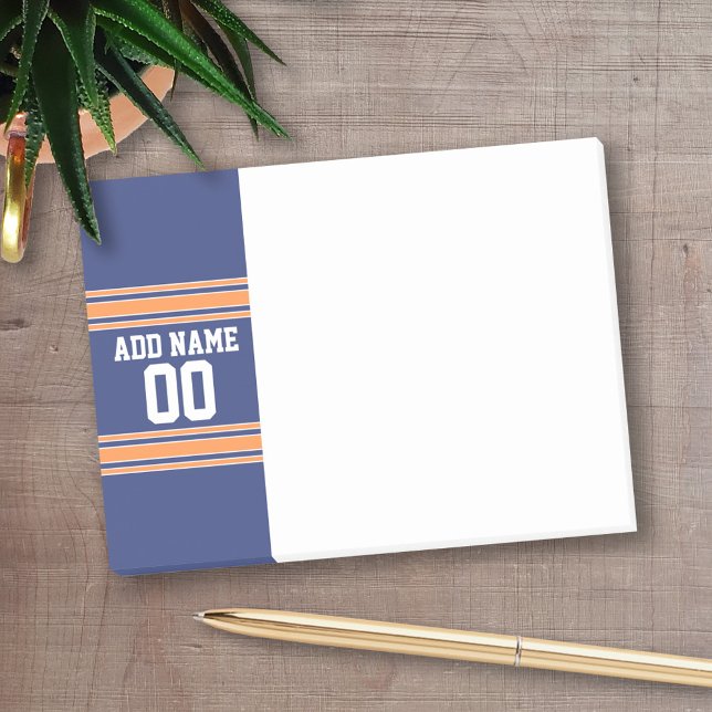 Sports Jersey mit Ihrem Namen und Ihrer Nummer Post-it Klebezettel (Personalized Post-It Note - Football Theme)
