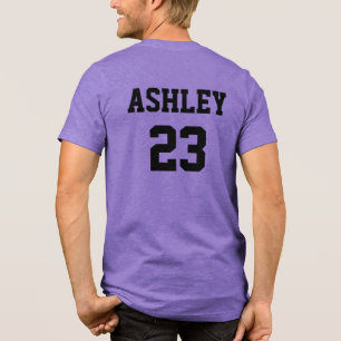 Sports Jersey Nummer und Name Red Personalisiert Tri-Blend Shirt