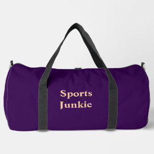 Sports Junkie Lila Duffle Bag