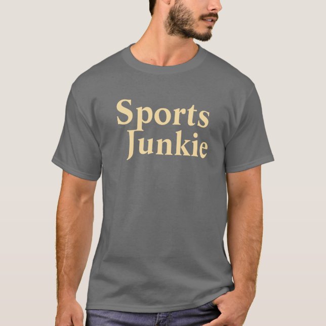 Sports Junkie Mens Dk Gray T-Shirt (Vorderseite)