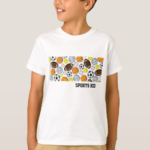 SPORTS KID Baseball Basketball Fußball American Fo T-Shirt