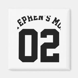 Sports-Mama Personalisiertes Kindername-Trikot Bas Magnet
