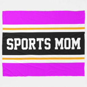 SPORTS MAMA Spaß Sportliche, hellrosa, schwarze St Fleecedecke