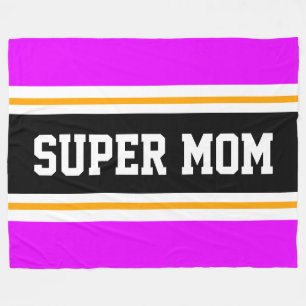 SPORTS MAMA Spaß Sportliche, hellrosa, schwarze St Fleecedecke