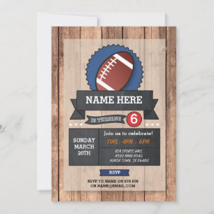 Sports Party American Football USA Invitation d'an