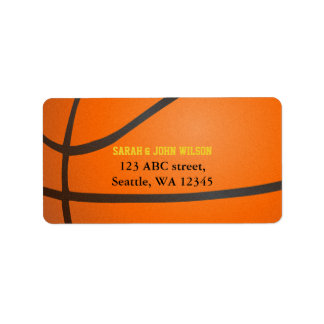 Sports Party Basketball thème étiquette de adresse