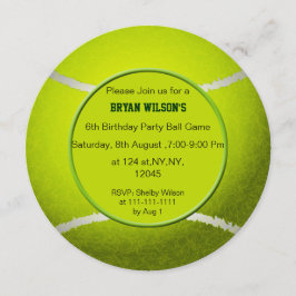 Sports Party Thème de tennis Invitations personnal