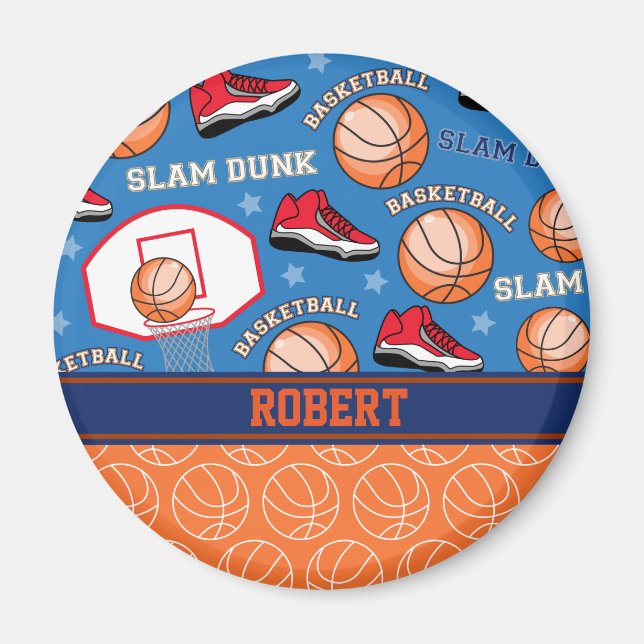 SPORTS Personalisieren des Namens Basketball-Lüfte Magnet (Vorne)