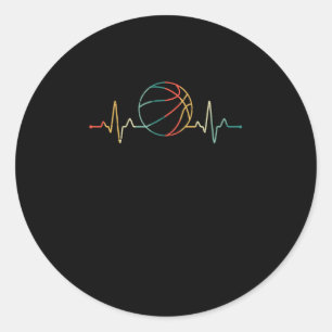 Sports Pulse Spieler Trainer Fans Basketball Runder Aufkleber
