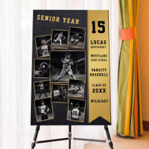 Sports Senior Night Graduation Gold Frames