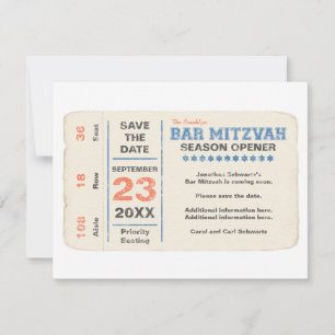 Sports Star Bar Mitzvah Enregistrer la carte Date 