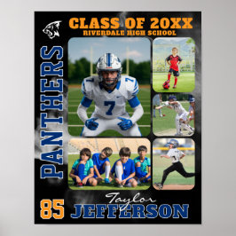 Sports Team High School Senior Picture Collage Poster