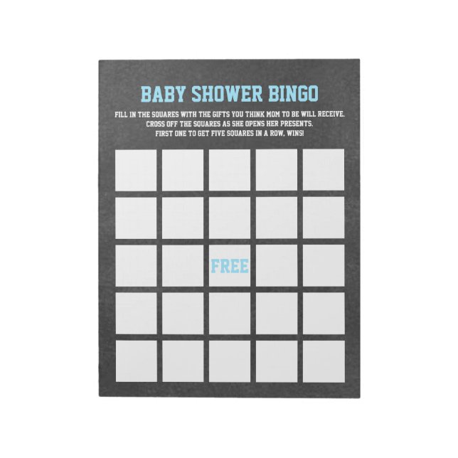 SPORTS THEMA Baby Dusche BINGO SPIEL Notizblock (Rotiert)