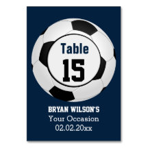Sports Thème Football Numéros de table personnalis