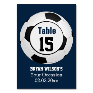 Sports Thème Football Numéros de table personnalis