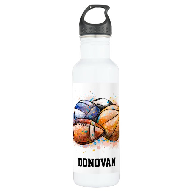 Sportsäle Edelstahlflasche (Vorderseite)