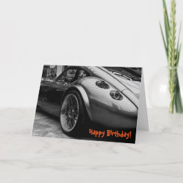 Sportscar Happy Birthday Grußkarte Karte