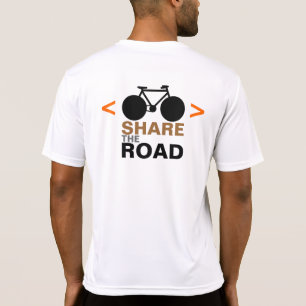 Sportschild respektiert Radfahrer T-Shirt