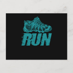 Sportschuhlauf Funny Running Sprint Joggen Postkarte