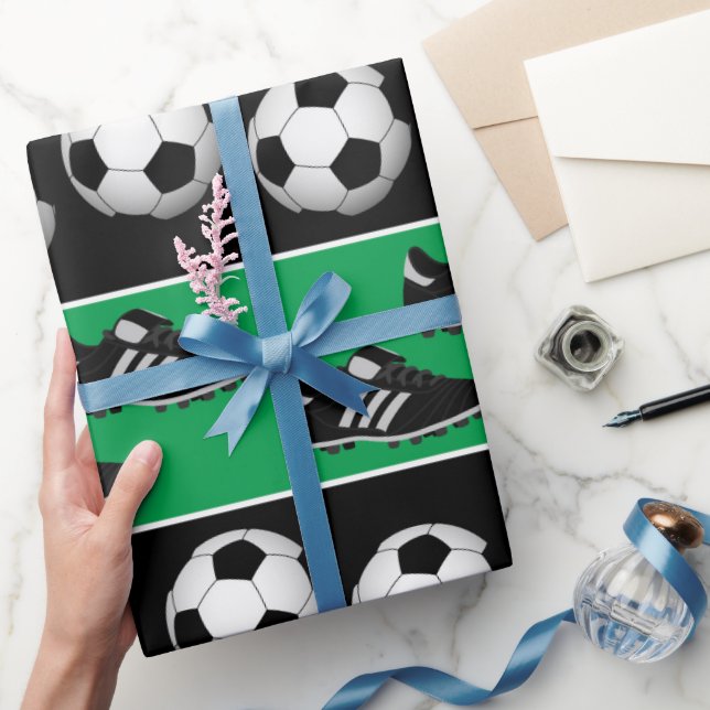 Sportsoccer Ball Schuhe Muster Party Packung Geschenkpapier (Schenken)