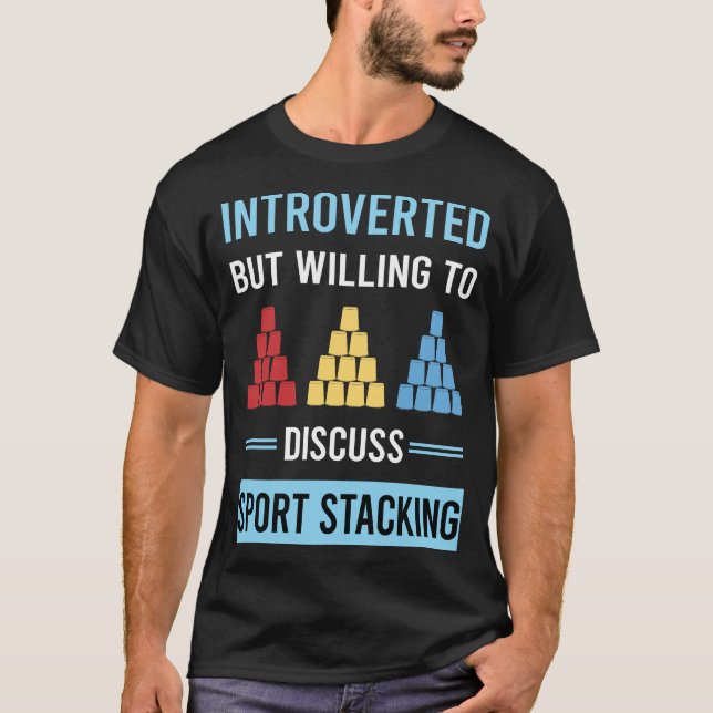 Sportstapel-Pokal-Stapelklappen T-Shirt (Vorderseite)
