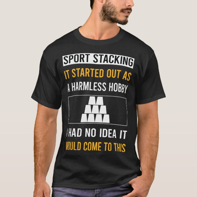 Sportstapel-Pokal-Stapelklappen T-Shirt (Vorderseite)