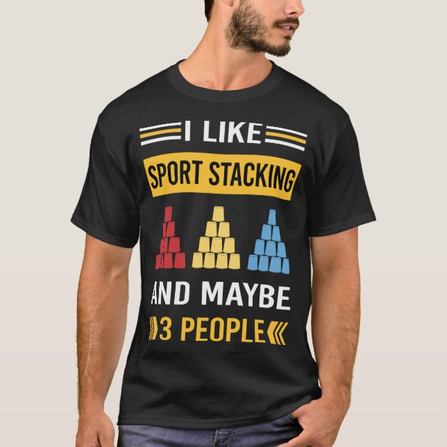 Sportstapel-Pokal-Stapelklappen T-Shirt (Vorderseite)