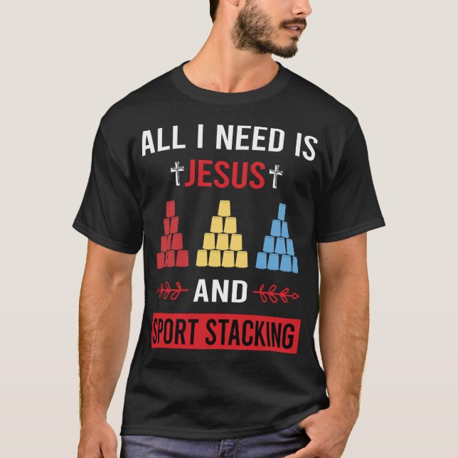 Sportstapel-Pokal-Stapelklappen T-Shirt (Vorderseite)